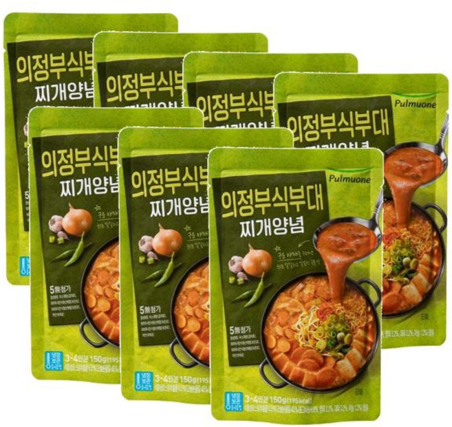풀무원 의정부식 부대찌개 양념, 150g, 7개