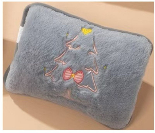 可愛龍貓造型注水熱水袋 暖手熱敷袋, 1個, 小樹(灰)-M02