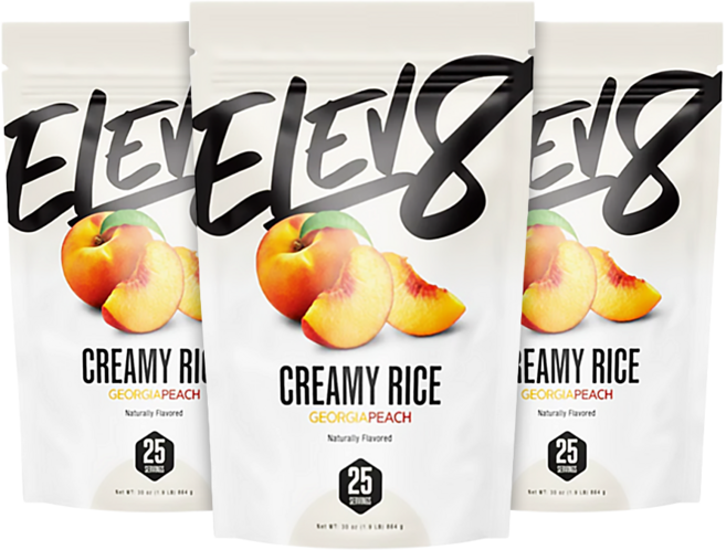 크림오브라이스 조지아 피치 맛 CREAMY RICE Georgia Peach 맛 탄수화물 보충제 부드러운 간편 파우더 쉐이크, 3개, 865g