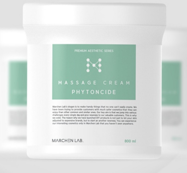 편백 오일 마사지 크림 800ml 피톤치드 트러블 케어 페이스 얼굴 셀프 메르헨랩, 1개