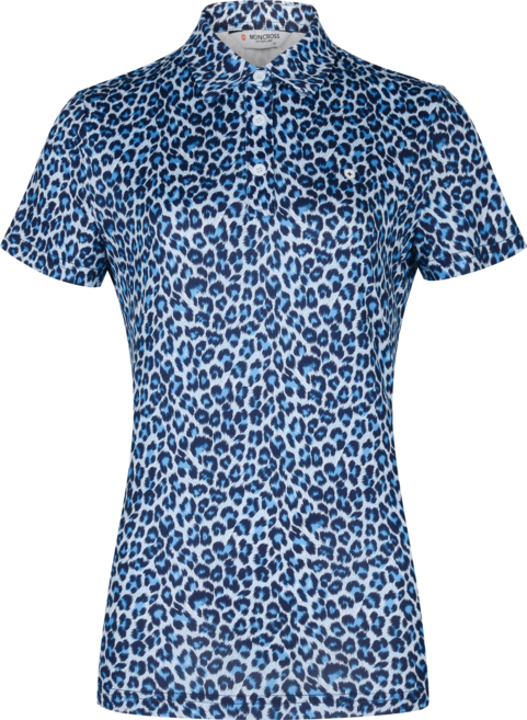 [NEW]스위스 몽크로스 골프 여성 레오파드 패턴 반팔 티셔츠