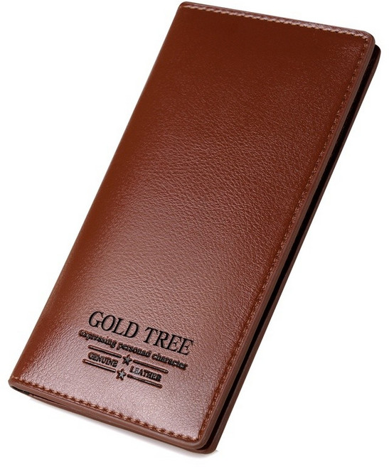 GOLD TREE 男長夾 精選PU皮革 大容量錢夾