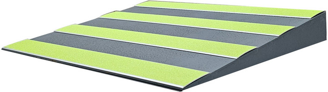 에스티씨(STC) 국산 철판 이동식 안전경사로 450x400x50 안전 문턱 경사로 지지대 논슬립시공 대한민국 제품 국내생산 공장직접생산 빠른배송, 축광, 1개