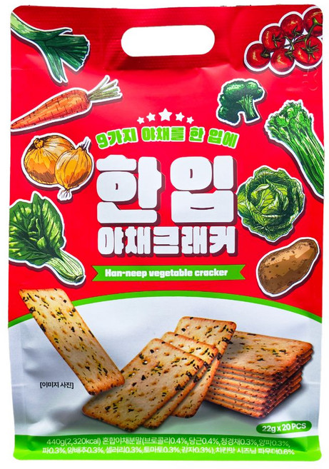 한입야채크래커, 1개, 440g