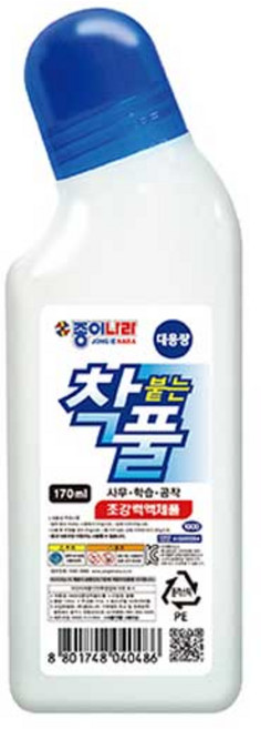 1200 대용량 착붙는풀 물풀 170ml, 물풀 착붙는풀 170ml, 단품, 단품