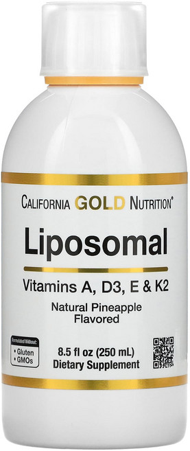 비타민d 메가도스 유기농 3000 4000 iu 비타민 d 리포솜 파인애플 향 32, 250ml, 1개