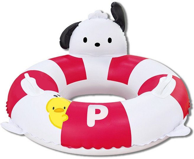 포차코 얼굴 에어튜브 어린이 키즈 캐릭터 물놀이 튜브, 혼합색상, 1개