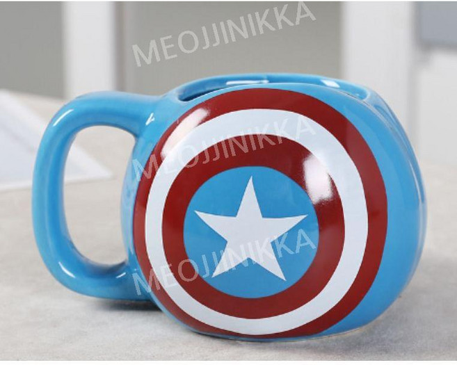 히어로 영웅 머그컵 도자기 내열 세라믹 대용량 커피 컵, 5. 캡틴 아메리카 머그