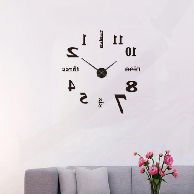 거실 무소음 벽시계 숫자판 셀프 조립 부착 아날로그 인테리어벽시계, 실버