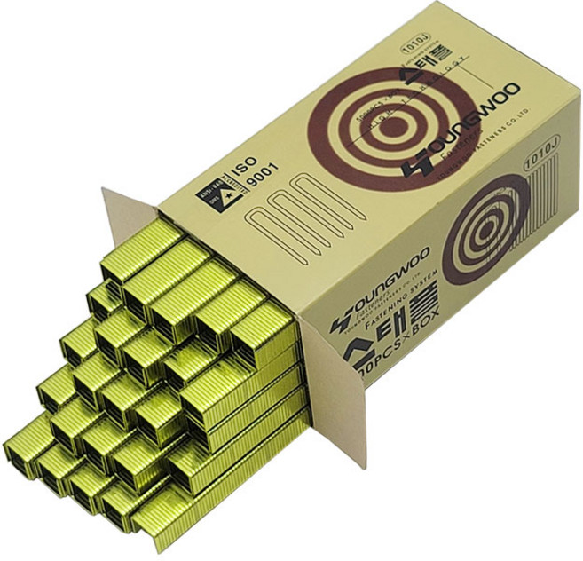 영우화스너 스테플 타카핀 1010J 1팩 5000pcs 10x10mm, 1개