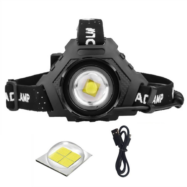 도미노스토리 XHP70 헤드랜턴 배터리포함 해루질 자전거 모 낚시 등산용 XHP160칩 충전식 써치라이트 후레쉬, xhp70헤드랜턴+배터리1200mah3개, 1개