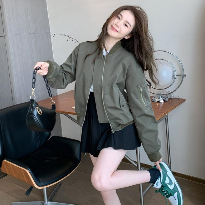 데일리 여성 항공 점퍼 봄가을 캐주얼 코디 숏 자켓 패션 야구점퍼 슬림핏 루즈핏 상의 SJS