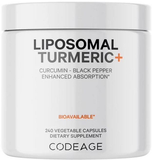 코드에이지 리포좀 터메릭 커큐민 캡슐 Codeage Liposomal Turmeric+, 1개, 240정