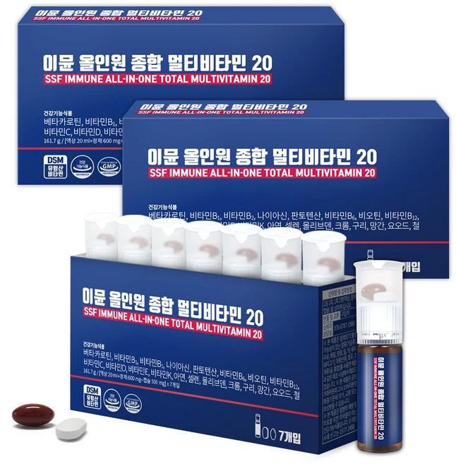 순수식품 이뮨 올인원 종합 멀티 액상비타민 20, 3개, 7회분 - 쿠팡
