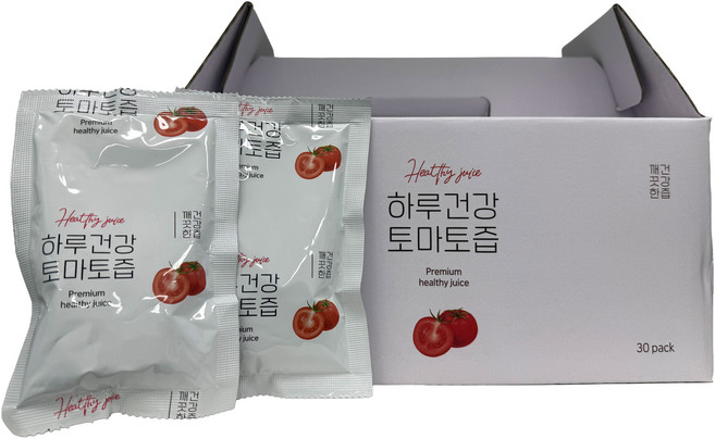 토마토즙 진짜리얼100% 통째로 갈아만든 유기농 토마토, 110ml, 30개