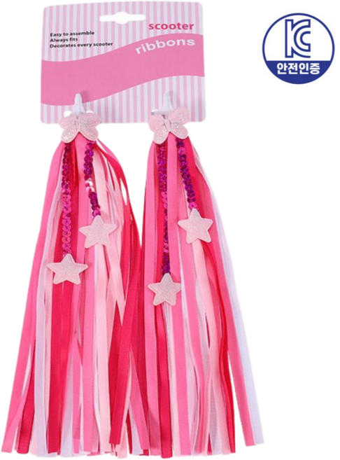 소브리 킥보드테슬 유니콘 경적벨 따릉이 악세사리 세트, 1개, 핑크