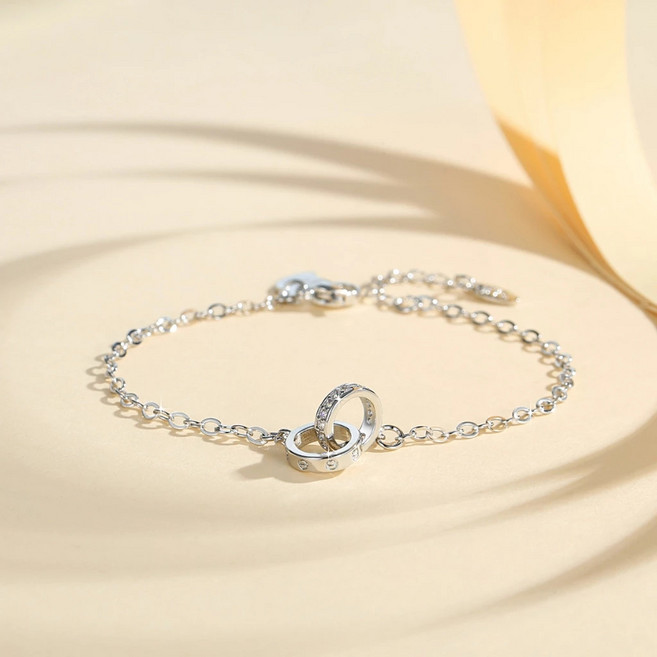 NXNA S925 실버 링 팔찌 기하학 패션 주얼리 CZW-SL015 도금