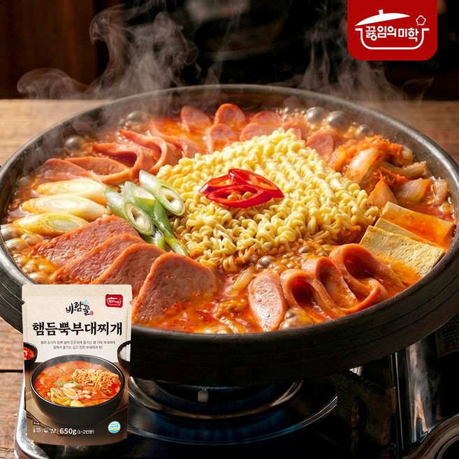 푸짐한 햄가득 바람골 햄듬뿍 부대찌개 진한육수, 4개, 650g