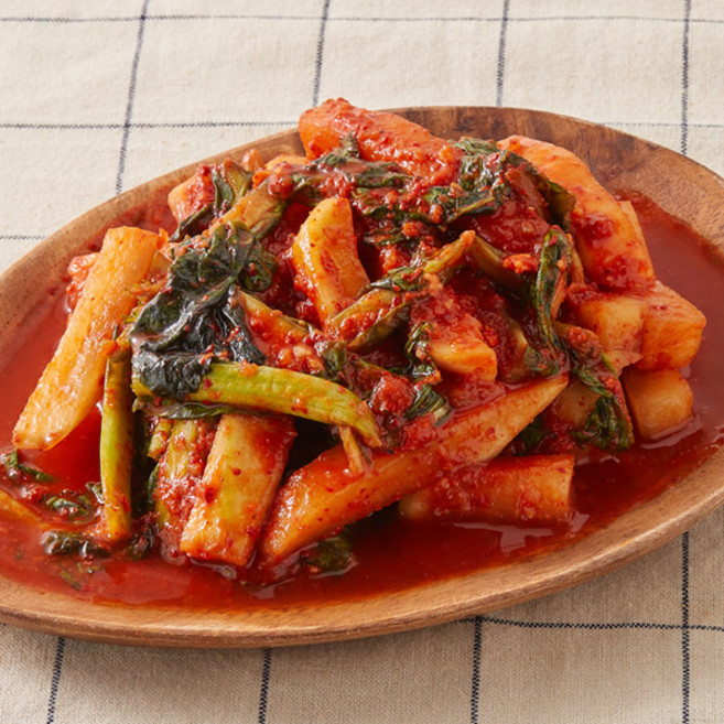 알싸하고 톡쏘는 국내산 전라도 초록무 김치 갓김치 1kg~10kg, 초록무갓김치 1kg