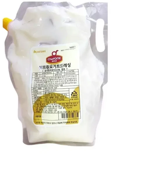 쉐프원 요거트드레싱 2KG x4개 요거트그레싱 액상소스 식당납품 대량유통 업소용, 1개
