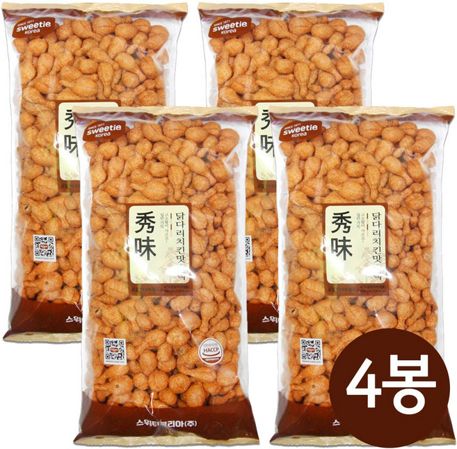 원하프닭다리치킨맛스넥900gx4개스위트, 4개, 900g