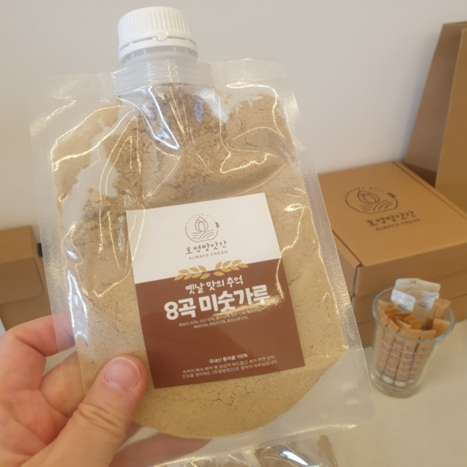 간편한 한끼용 미숫가루 선식 국산미숫가루 선식쉐이크 식사대용선식 아침대용선식파우치 8곡미숫가루, 5개, 32g