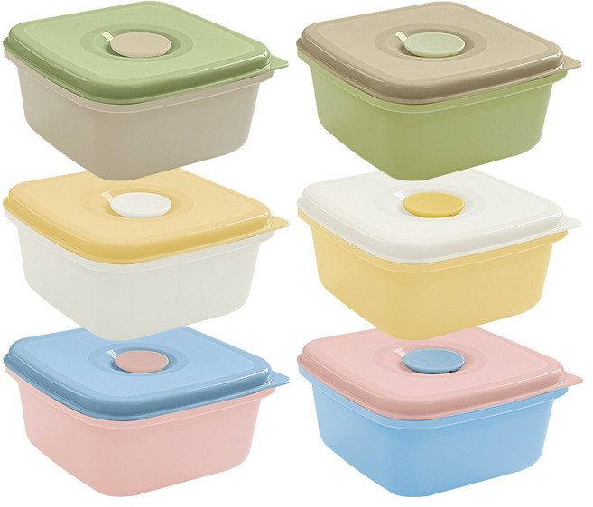 더하리 국산 실리콘 매일 밥팩 전자렌지 냉동밥보관용기 소형 200ml 6개 세트, 베이지+그린+아이보리+옐로우+핑크+블루
