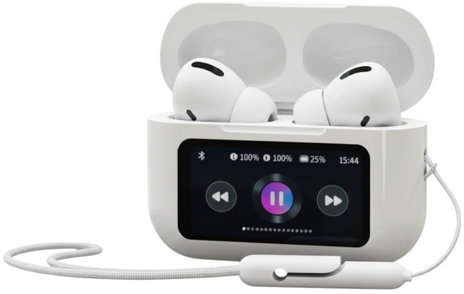 삼성 갤럭시 S26/S25/S24/S23/S22/S21/S10 추천 터치 스크린 ANC 노이즈캔슬링 무선 블루투스 이어폰, 화이트, Smart Screen Eyephone