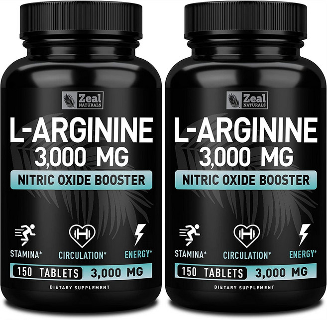 Zeal Naturals 질 내츄럴 엘 아르기닌 3000mg L Arginine 150타블렛 2팩, 150정