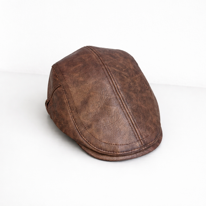 아르테리에 가죽 헌팅캡 고급 겨울 베레모 남녀공용