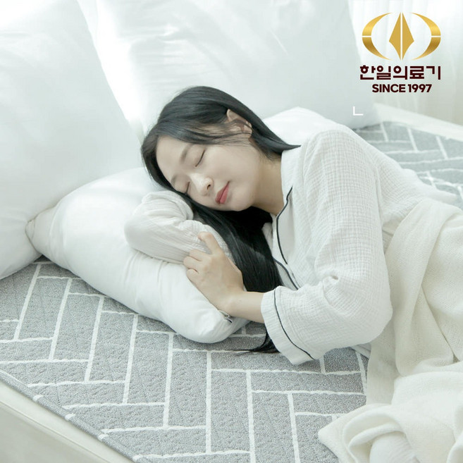 [전자파없는 25년 최신형] 한일의료기 프리미엄 항균원단 탄소매트 전기매트 EMF 국산 전기요 기계세탁 보관가방 포함, [더블] 130x180cm, 모던네이비