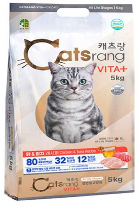 더에스 캐츠랑 전연령 5KG 고양이사료 단백질사료 고양이참치, 1개
