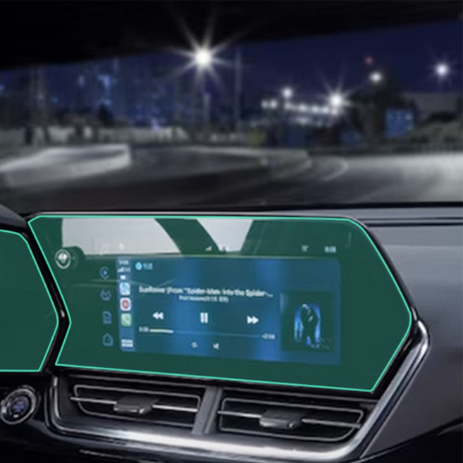 [오카] 트랙스 크로스오버 호환 용품 내비게이션 계기판 보호 필름 튜닝 차량 악세사리, 1GB, 옵션01. 11인치 내비게이션 필름