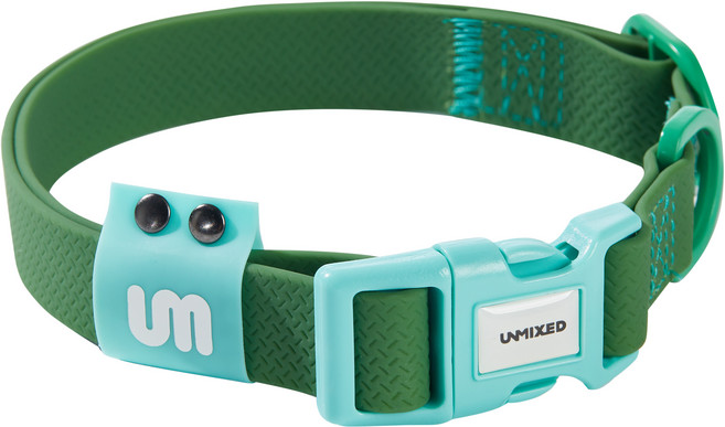 언믹스 컬러팝 강아지 방수 목줄 야간 산책 반사택, 그린, 1개