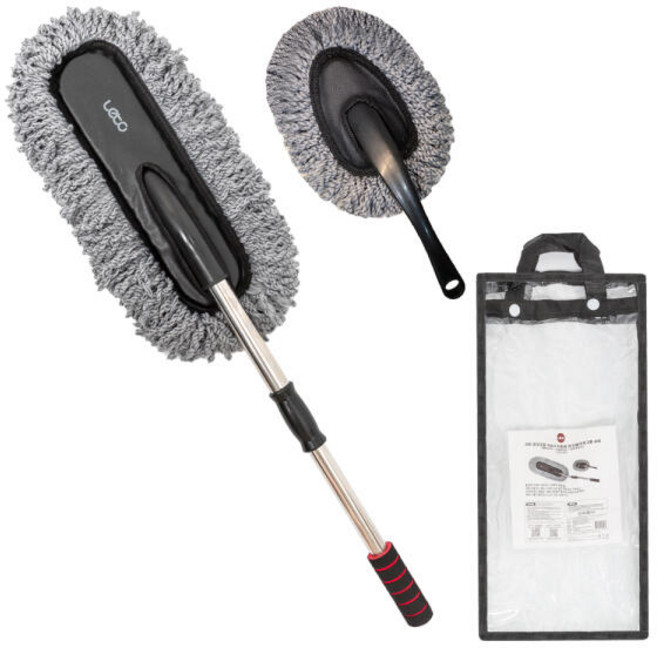 레토 2in1 극세사 차량용 먼지털이개 2종 세트, 1세트