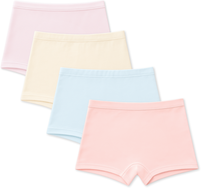 바디스윗 파스텔 주니어 여아 드로즈 사각팬티 4종 세트