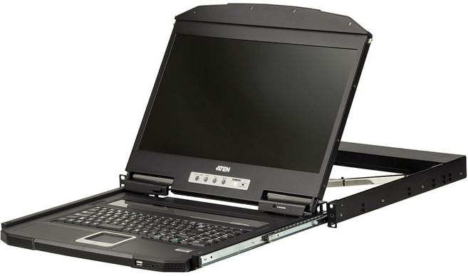 에이텐 CL3100NX 18.5인치 LCD KVM 콘솔 VGA/USB 싱글레일, 1개