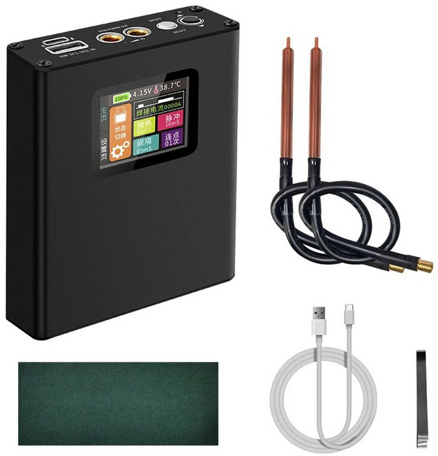 휴대용 디자인 30 단 스폿 용접기 디지털 컬러 스크린 디스플레이 리튬 이온 배터리 0 1 25 18650mm, 2) USB Charging - DHJ21, 1개