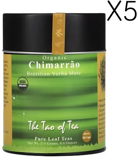 더 타오 오브 티 유기농 시마향 브라질산 예르바 마테 차 (4oz), 60개입, 114g, 5개 - 쿠팡