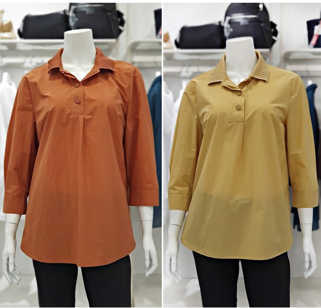 크로커다일레이디 니트 카라 풀오버 블라우스 CLDFBL101