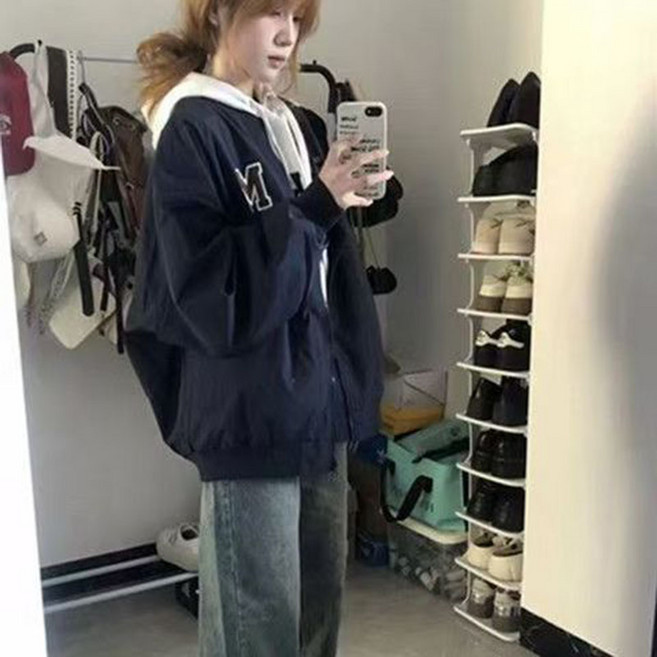 여성 항공점퍼 봄가을 캐주얼 스쿨룩 야구복 패션 루즈핏 재킷 빅사이즈 데일리 상의 WMY