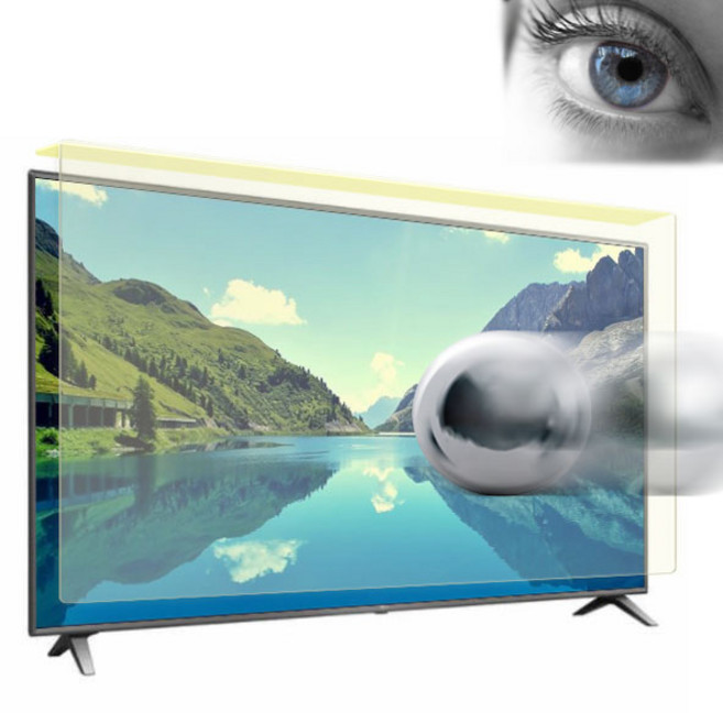SSI몰 LG 75인치 TV OLED 액정파손방지 블루라이트차단 보안기 커브드 지원 보안기 보호기, 고객직접설치, 벽걸이형, 일반보호기