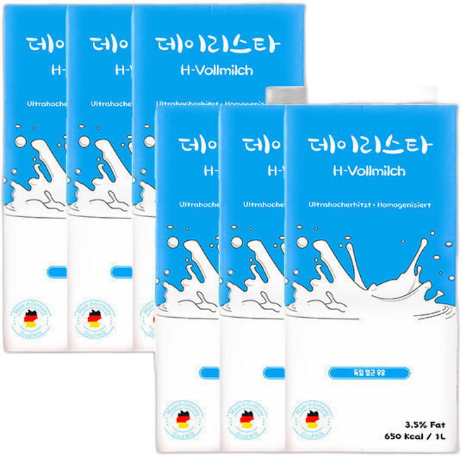 데일리스타 밀쉬 멸균우유(캡형) 세트, 1L, 1개