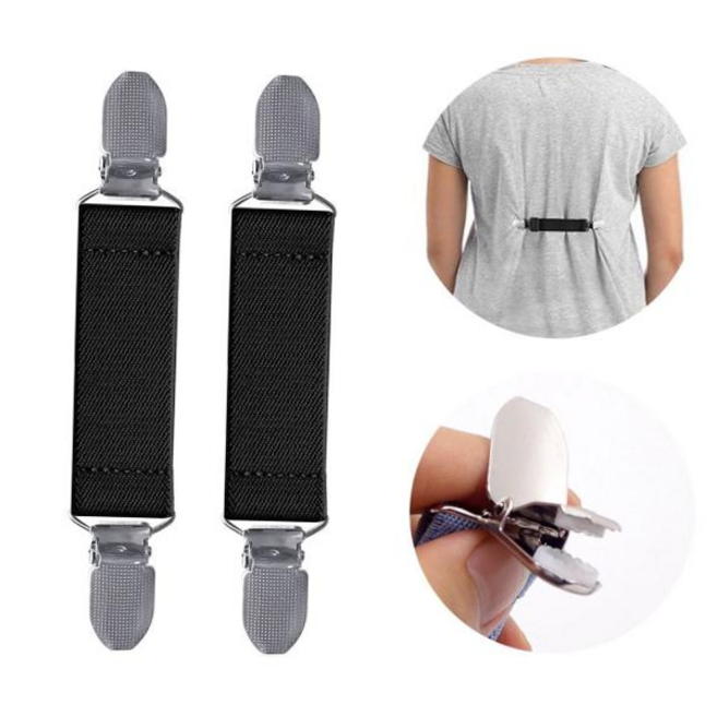 옷 소매 고정 집게 와이셔츠 짧은 멜빵 집게 2P zac*1877Wb