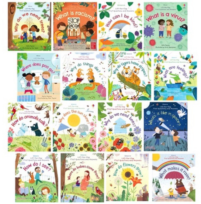 Usborne 翻翻書 第一問與答系列 (共19冊) 硬頁書, 詳見詳細資訊