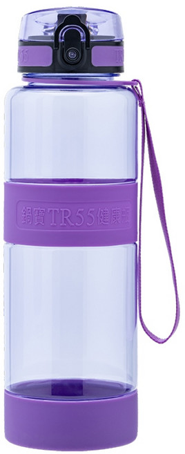 鍋寶 TR55健康瓶1200ml 附長短揹帶 (四色可選) 大容量隨行水壺, 紫色, 1個, 1.2L