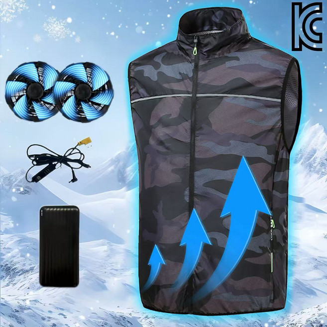 쿨링조끼 선풍기 내장 20000mAh 아이스조끼 남녀공용 낚시 등산 현장작업
