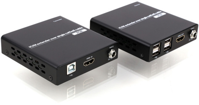 넥스트 NEXT-7104KVM EX KVM 100M HDMI 거리연장기(RX TX), 1개