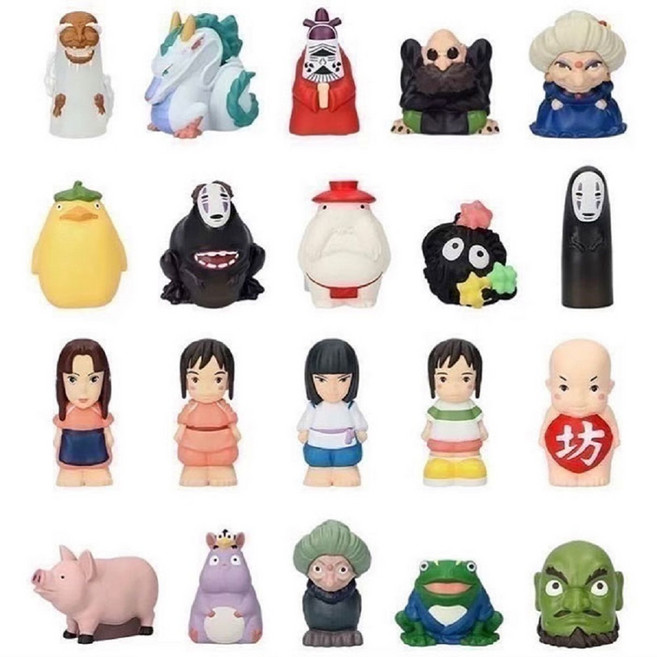 일본 지브리 캐릭터 지브리가 가득 손가락 인형 피규어, 가오나시