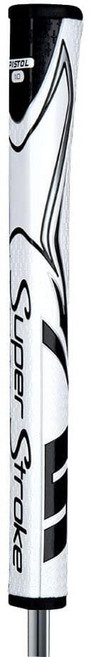 SuperStroke Zenergy 피스톨 2.0 골프 퍼터 그립 테이퍼 없는 향상된 SPYNE 기술 새로운 멀티 존 텍스처링 및 테크 포트 그레이/화이트, White/Black